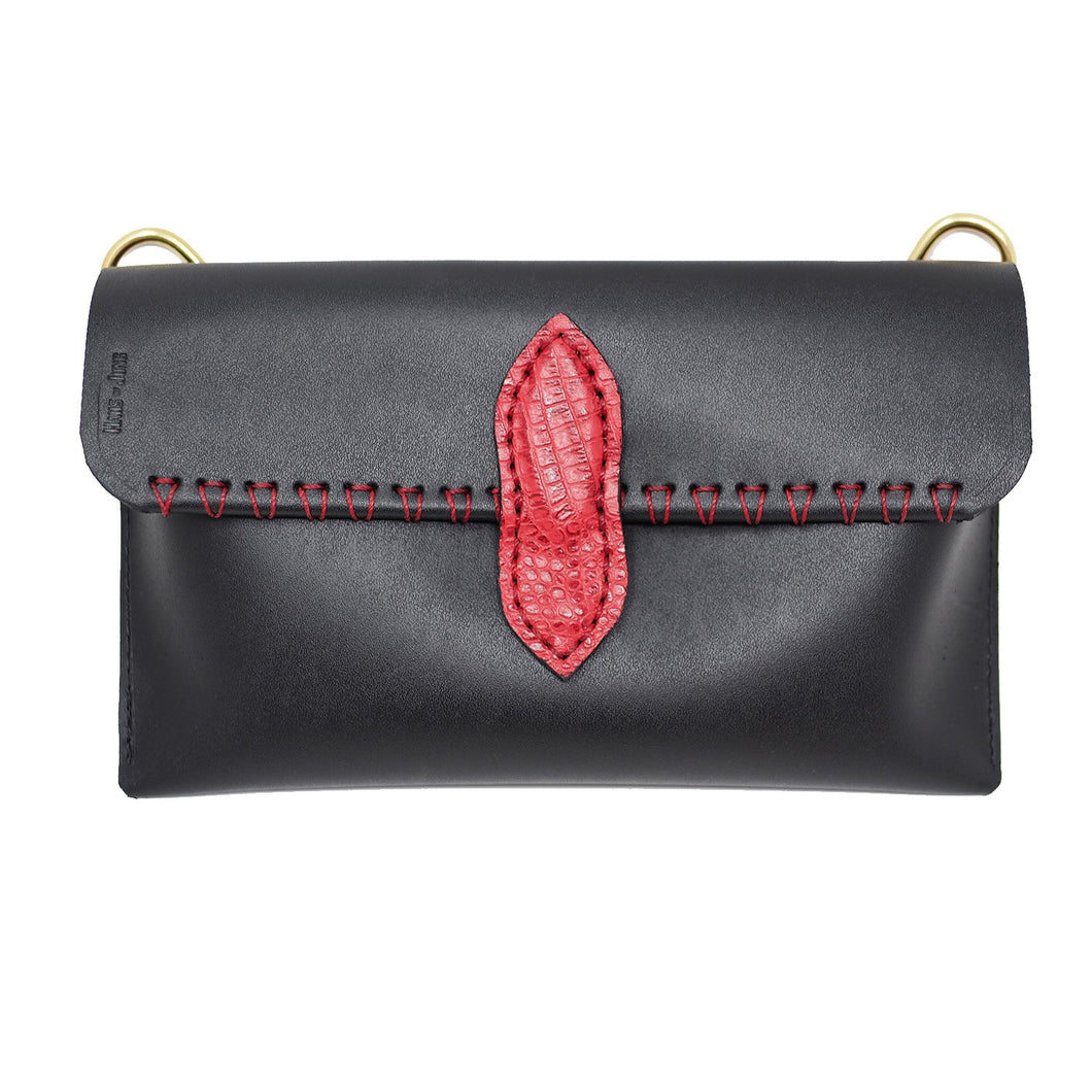 Ricki's small black clutch purse bag chain embroidered | Clutch purse black,  Black clutch, Clutch purse